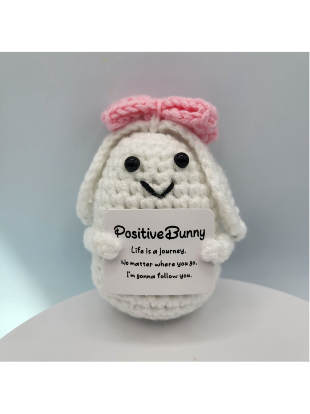 Cute "Positive Corn" & "Positive Bunny" Desk Decor Crochet Figures Set – NWOT - Picture 4 of 9